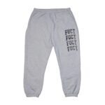 FUCT Men's Grey and Navy Joggers-tracksuits